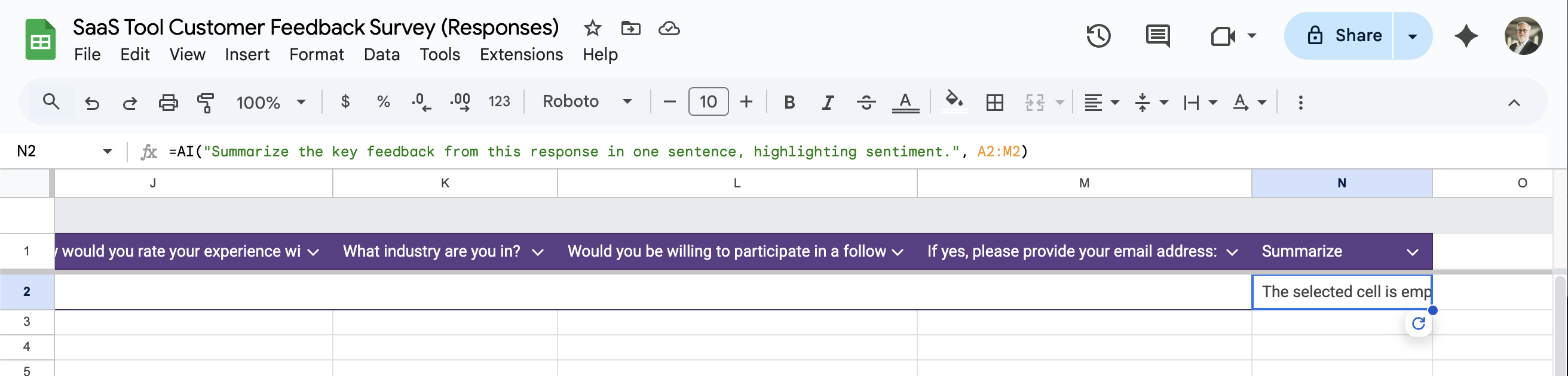google-forms-ai-summary