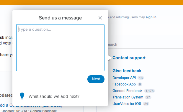 UserVoice Contact Form