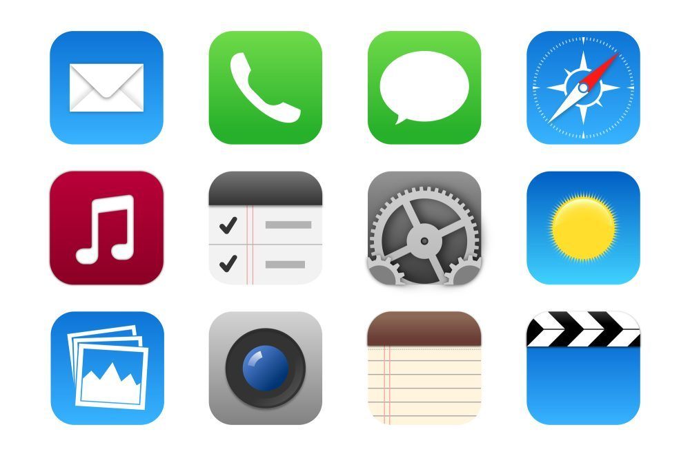 iOS and Android App Icon Photoshop Templates 10 mobile app icons