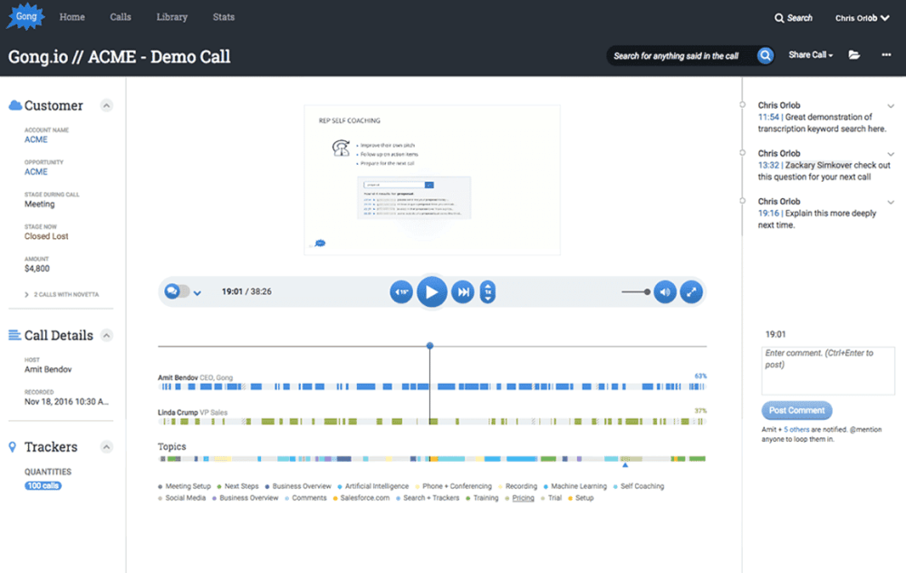 Gong: Conversation Intelligence Platform for Sales Teams 10 Gong Conversation Intelligence