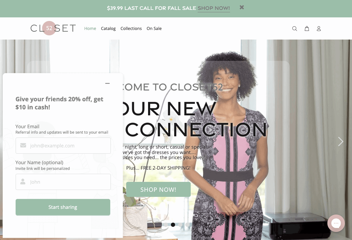 ReferralCandy Referral Widget for Shopify (Open)
