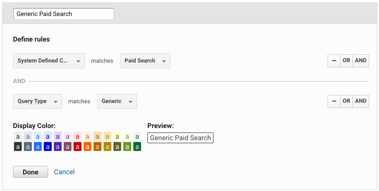 Generic Paid Channel Definition (Non-Branded)