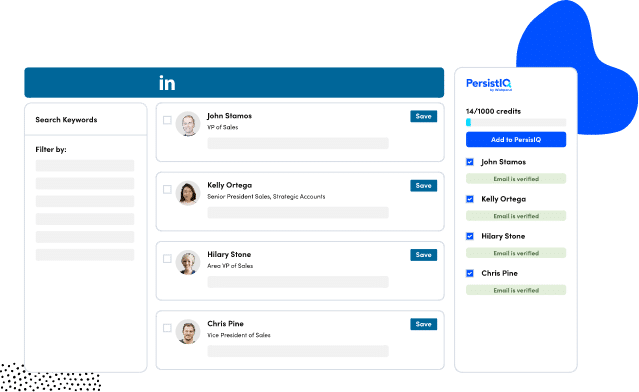 PersistIQ: Personalize And Scale Your Sales Outreach In One Easy Sales Enablement Platform 15 PersistIQ Chrome Plugin for Importing LinkedIn Prospects