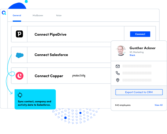 PersistIQ: Personalize And Scale Your Sales Outreach In One Easy Sales Enablement Platform 14 PersistIQ Integrations with Pipedrive, Salesforce, Copper, etc.