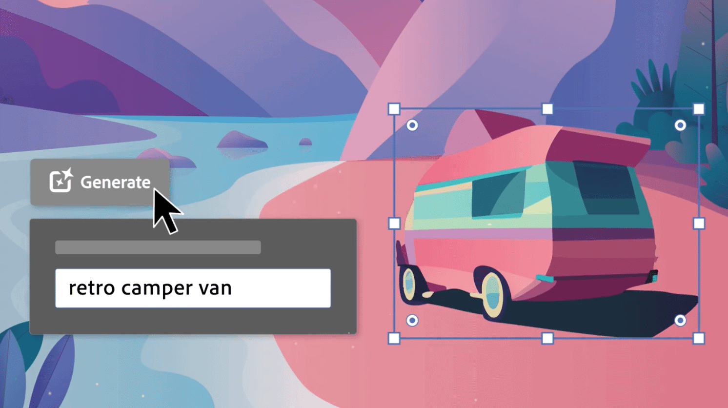 Adobe Illustrator: Result Text to Vector Graphic AI powered by Firefly