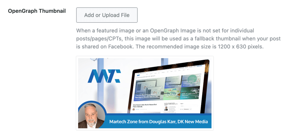 How to Enable and Optimize WordPress for Featured Images 20 Default social media image