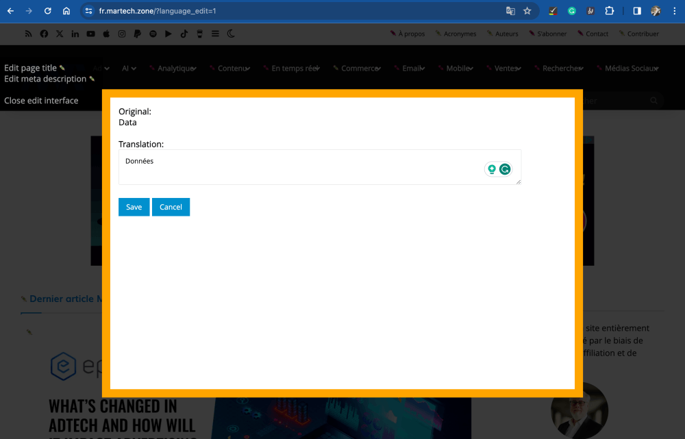 Gtranslate Inline Page Translation Edit