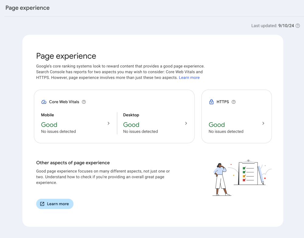 Google Search Console: The Complete Guide and Your Prioritized Checklist for SEO Success in 2024 92 Google Search Console: Page Experience Report