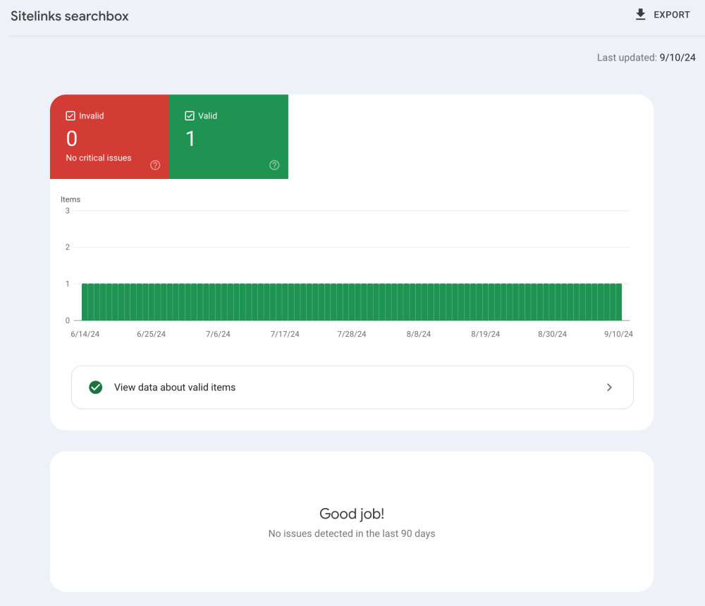 Google Search Console: The Complete Guide and Your Prioritized Checklist for SEO Success in 2024 100 Google Search Console: Sitelinks searchbox Report