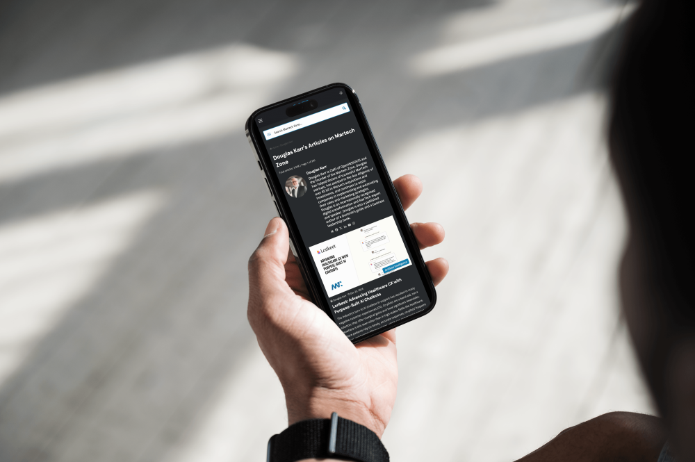 Canva Mockup Tətbiqi: Martech Zone iPhone-da