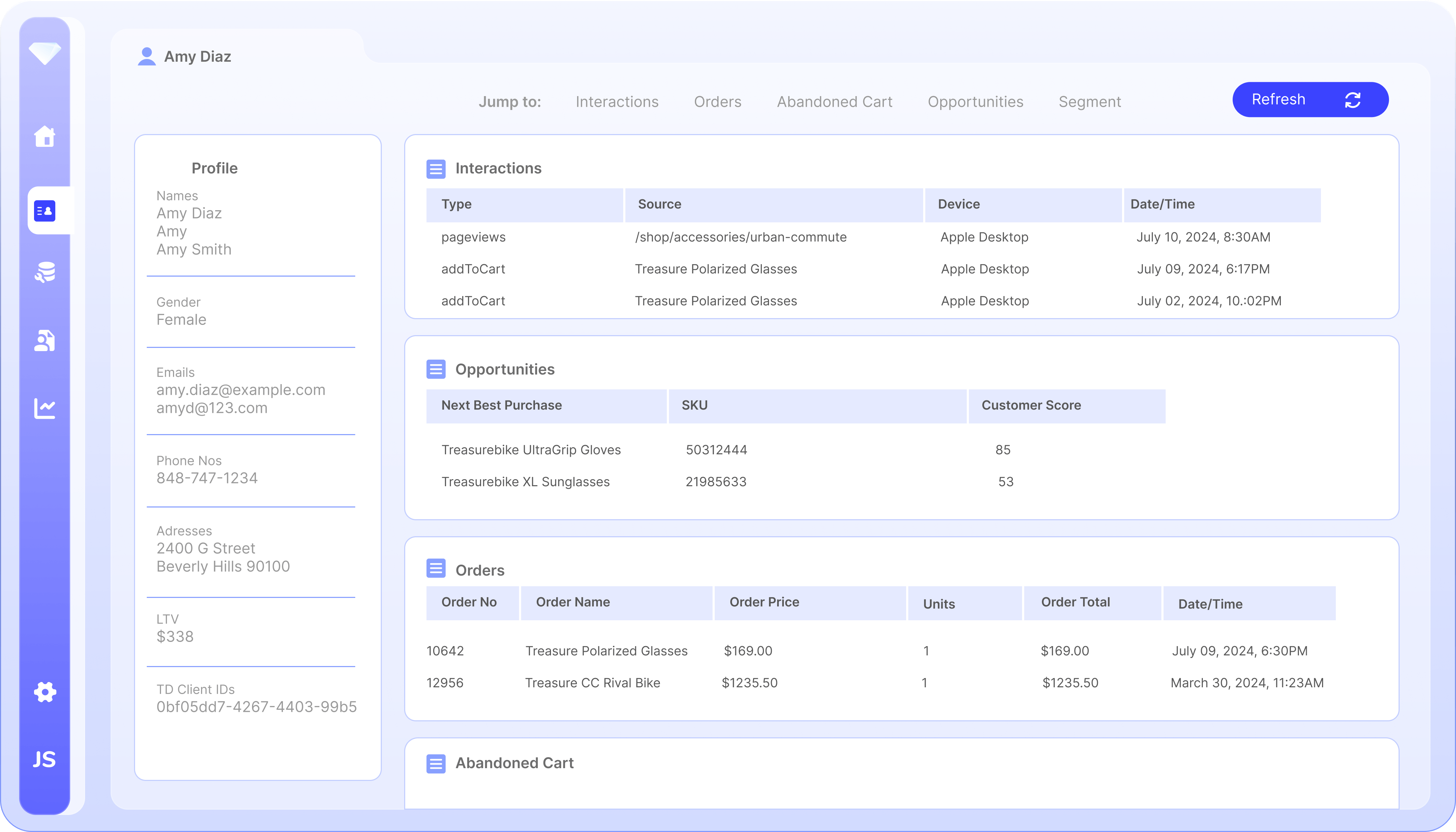 Treasure Data Customer Profile