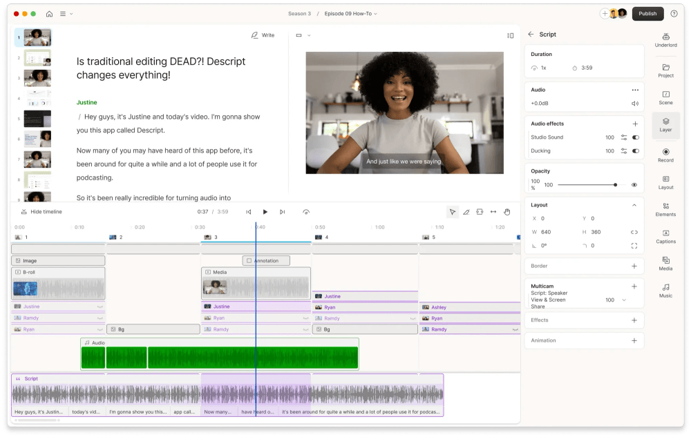 Descript: Supercharge Your Audio and Video Workflows with AI Editing 23 Descript: Video and Audio Editing