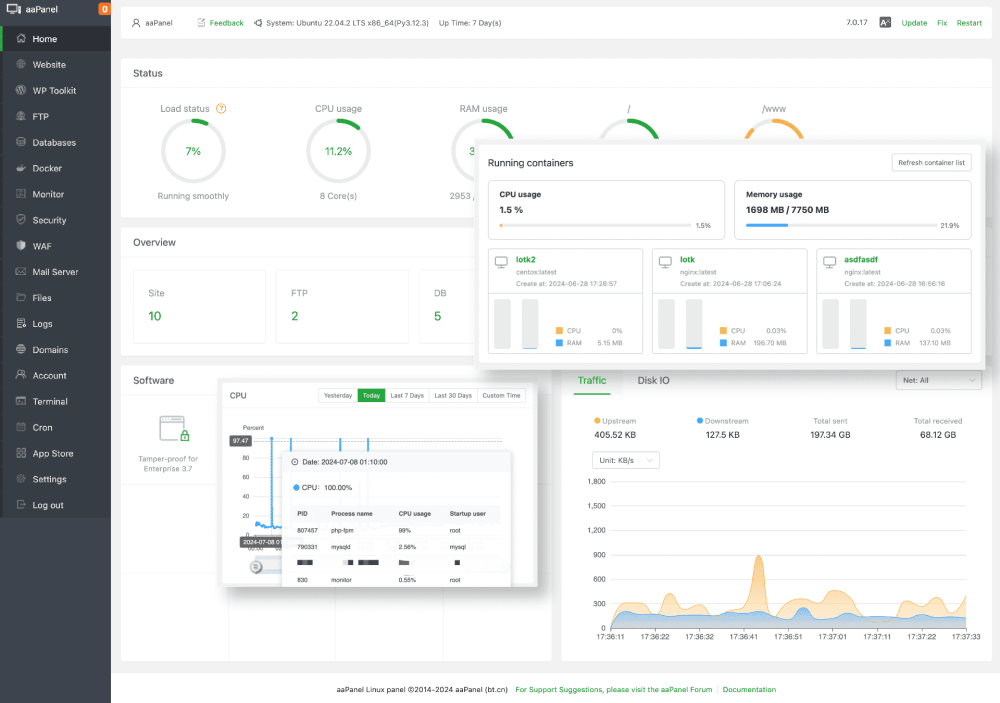 Why You Should Use aaPanel as Hosting Control Panel 22 aaPanel Screenshot