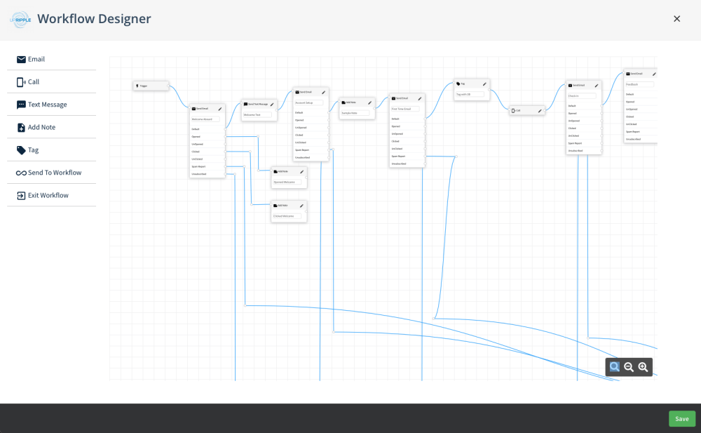 UpRipple: All-in-One CRM, Sales, and Marketing Automation for Small Business 24 Drag and Drop Automation
