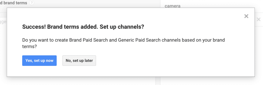 Set up brand paid search and generic paid search channels