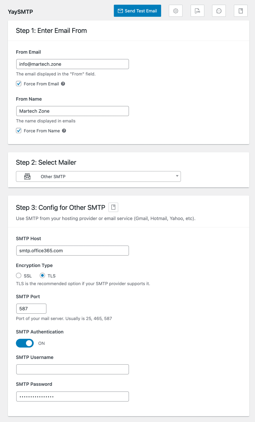 Set up Microsoft for your outbound WordPress emails using an SMTP Plugin - YaySMTP