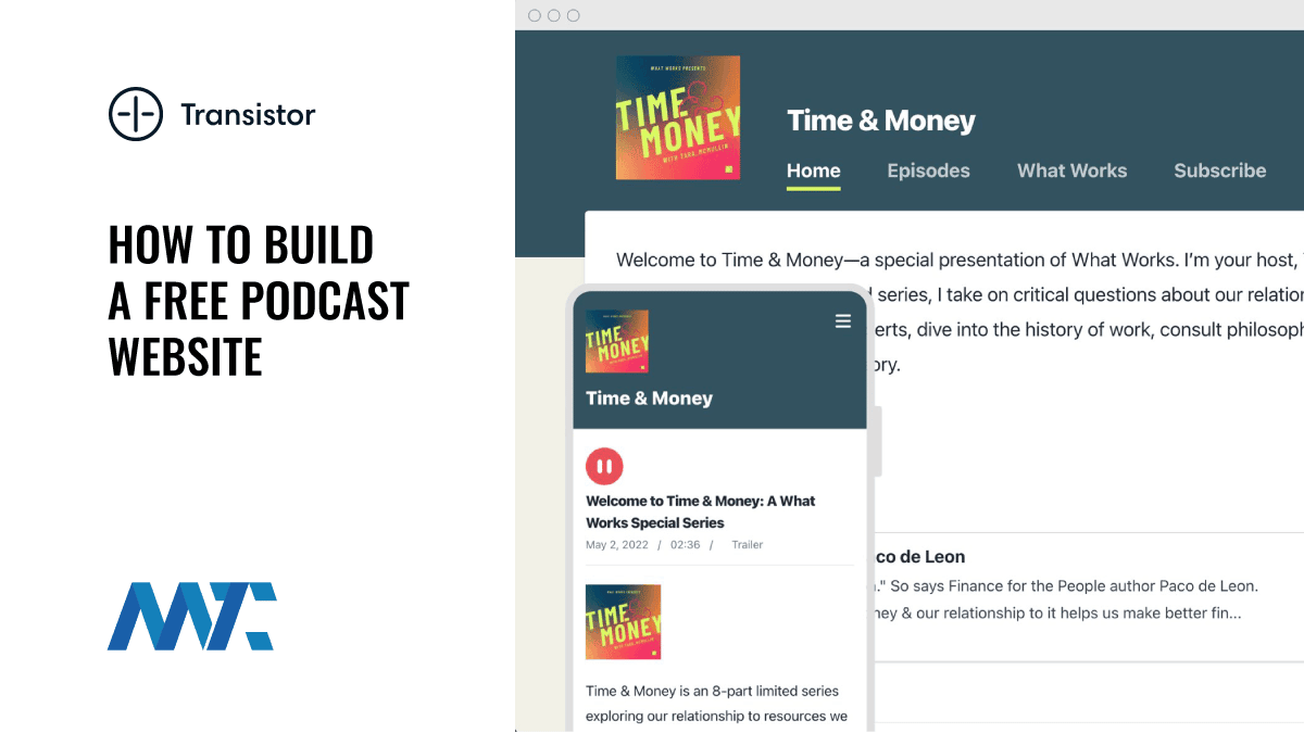 Free podcast website builder