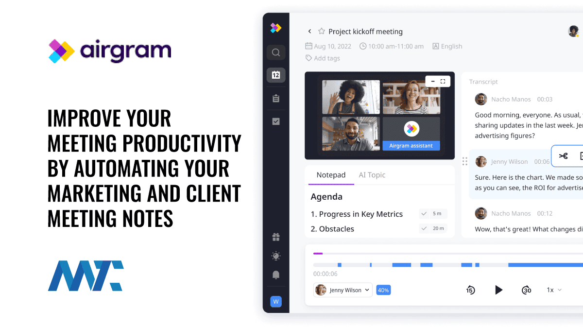 Бот для совещаний Airgram для ИИ-заметок в Zoom, Google Meet и Microsoft Teams