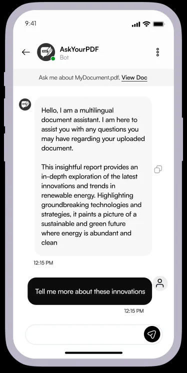 AskYourPDF: AI-powered chat integration with documents