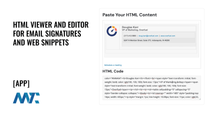 App: HTML Viewer and Editor for Email Signatures and Web Snippets 1 HTML Viewer and Editor