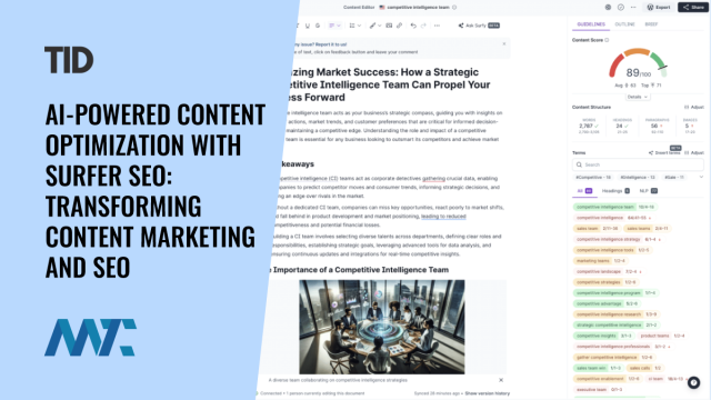 AI-Powered Content Optimization with Surfer SEO: Transforming Content Marketing and SEO