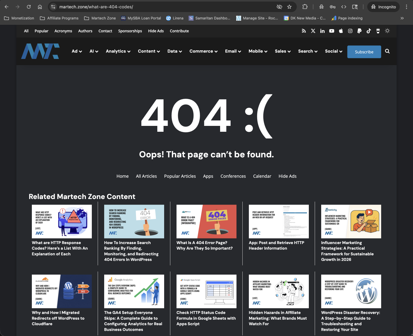 404 Page: Parse URL for keywords and provide relevant content
