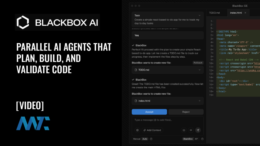 BLACKBOX AI: Parallel AI Agents That Plan, Build, and Validate Code