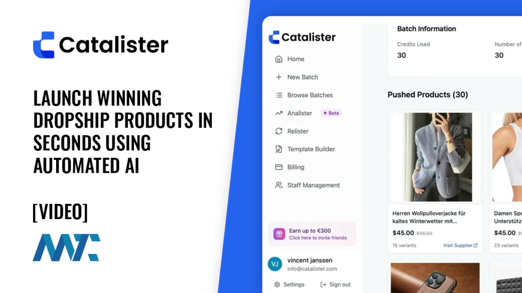 Catalister: Launch Winning Dropship Products in Seconds Using Automated AI