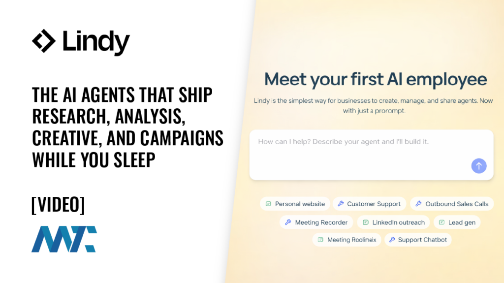 Lindy: The AI Agents That Ship Research, Analysis, Creative, and Campaigns While You Sleep 3 Lindy: The AI Agents That Ship Research, Analysis, Creative, and Campaigns While You Sleep